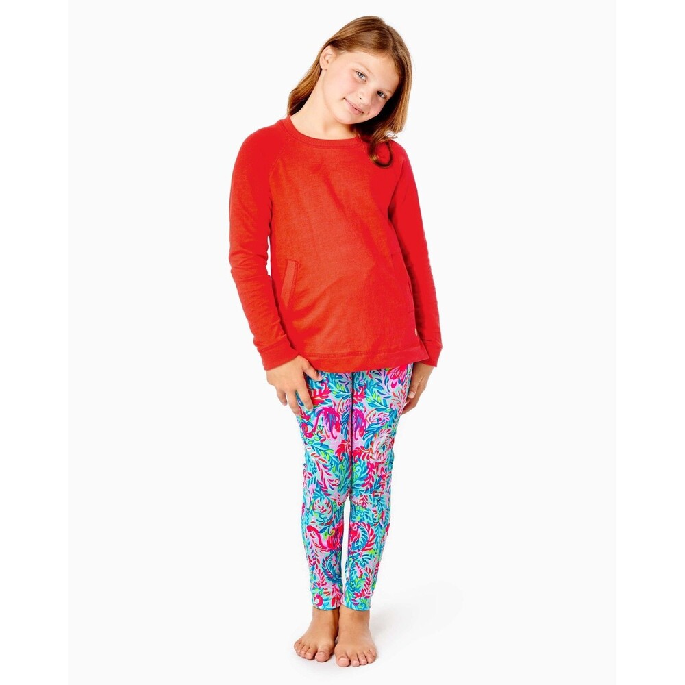 Lilly Pulitzer Girls Luxletic Mini Beach Comber Sweatshirt S 4-5 YEARS 287808